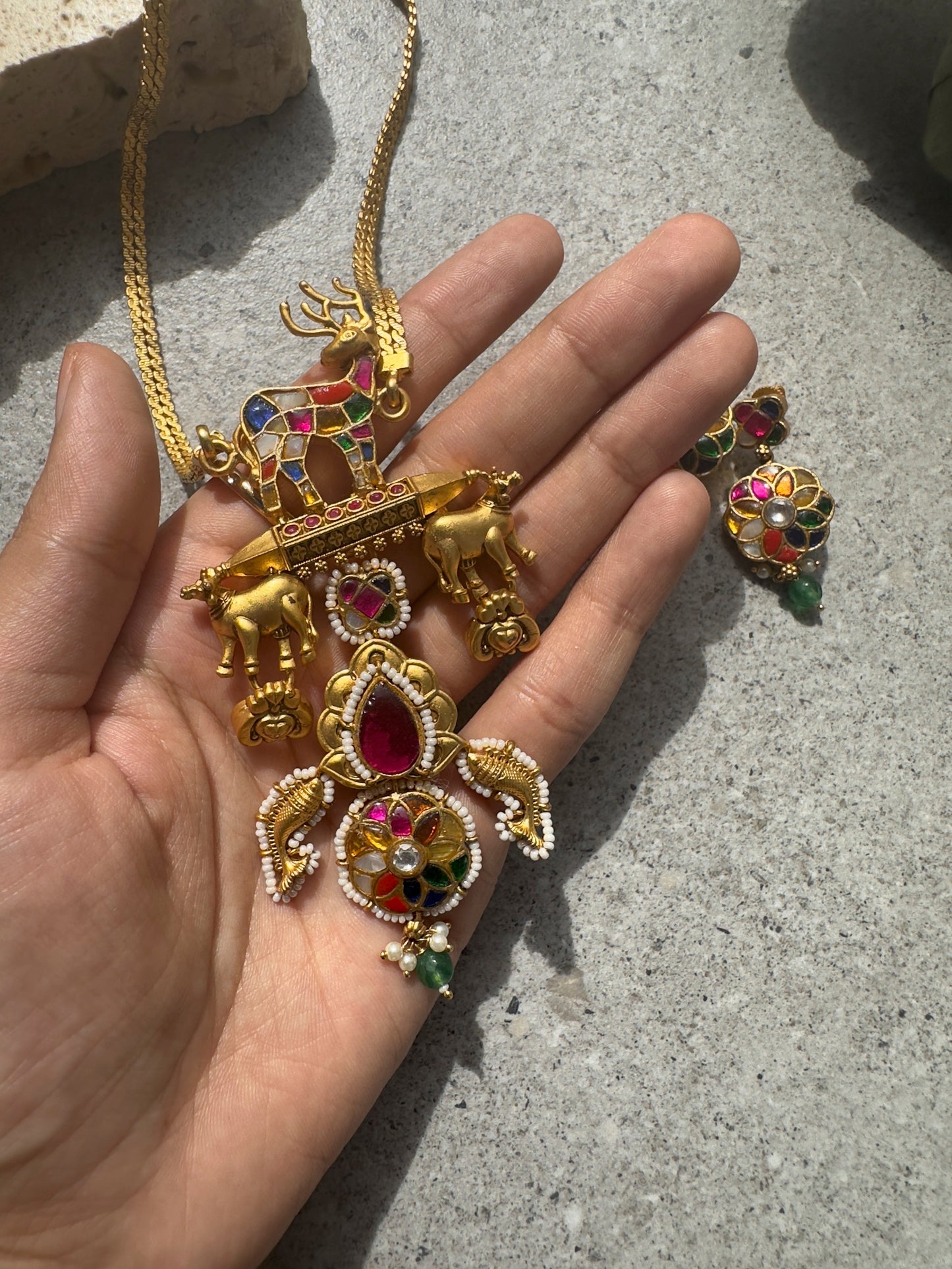 CLEO LONG NECKLACE SET - Premium Necklace from Chaand + Bali - Just $135! Shop now at Chaandbali