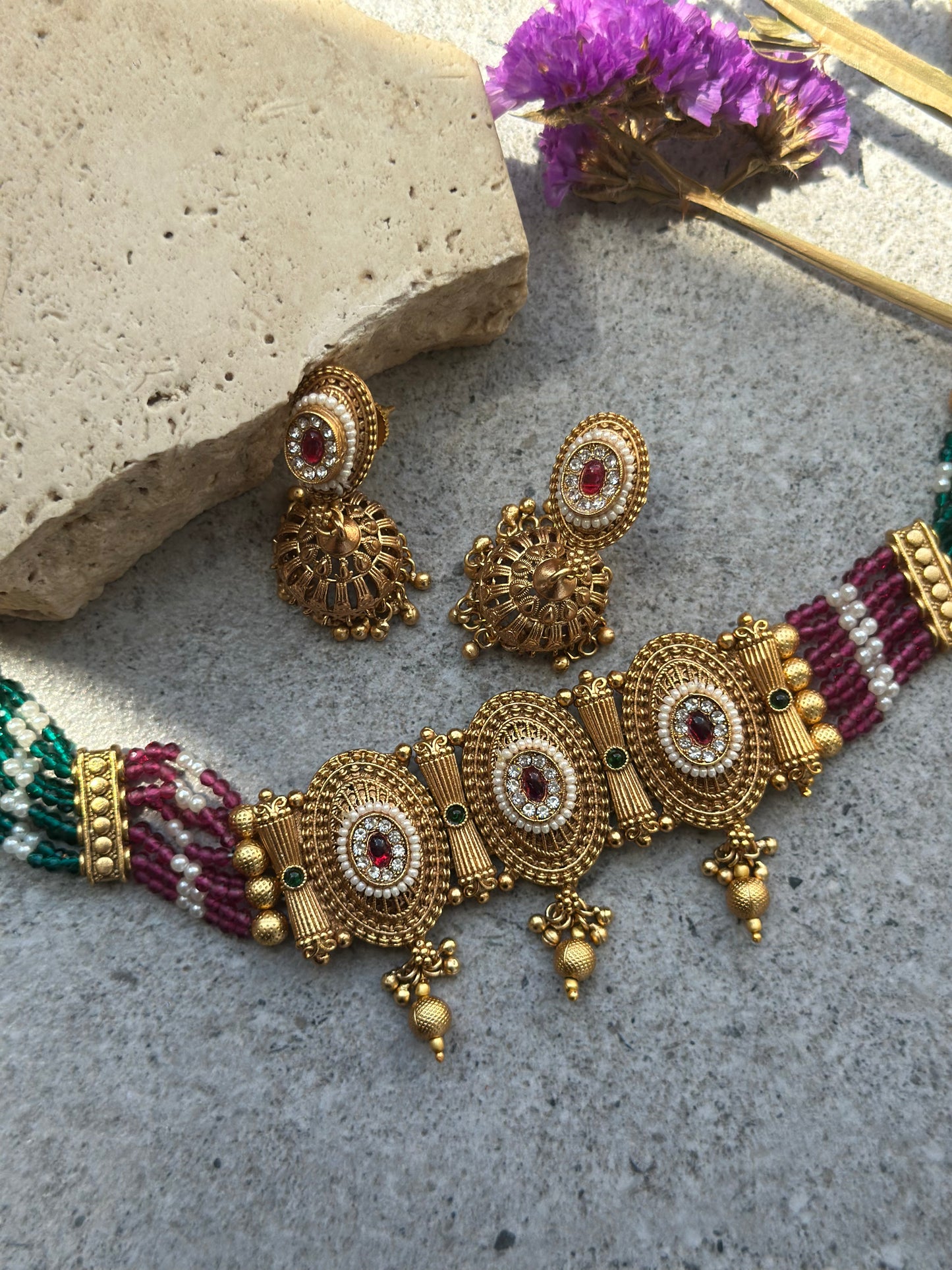 ORLA CHOKER SET - Premium Necklace from Chaand + Bali - Just $65! Shop now at Chaandbali
