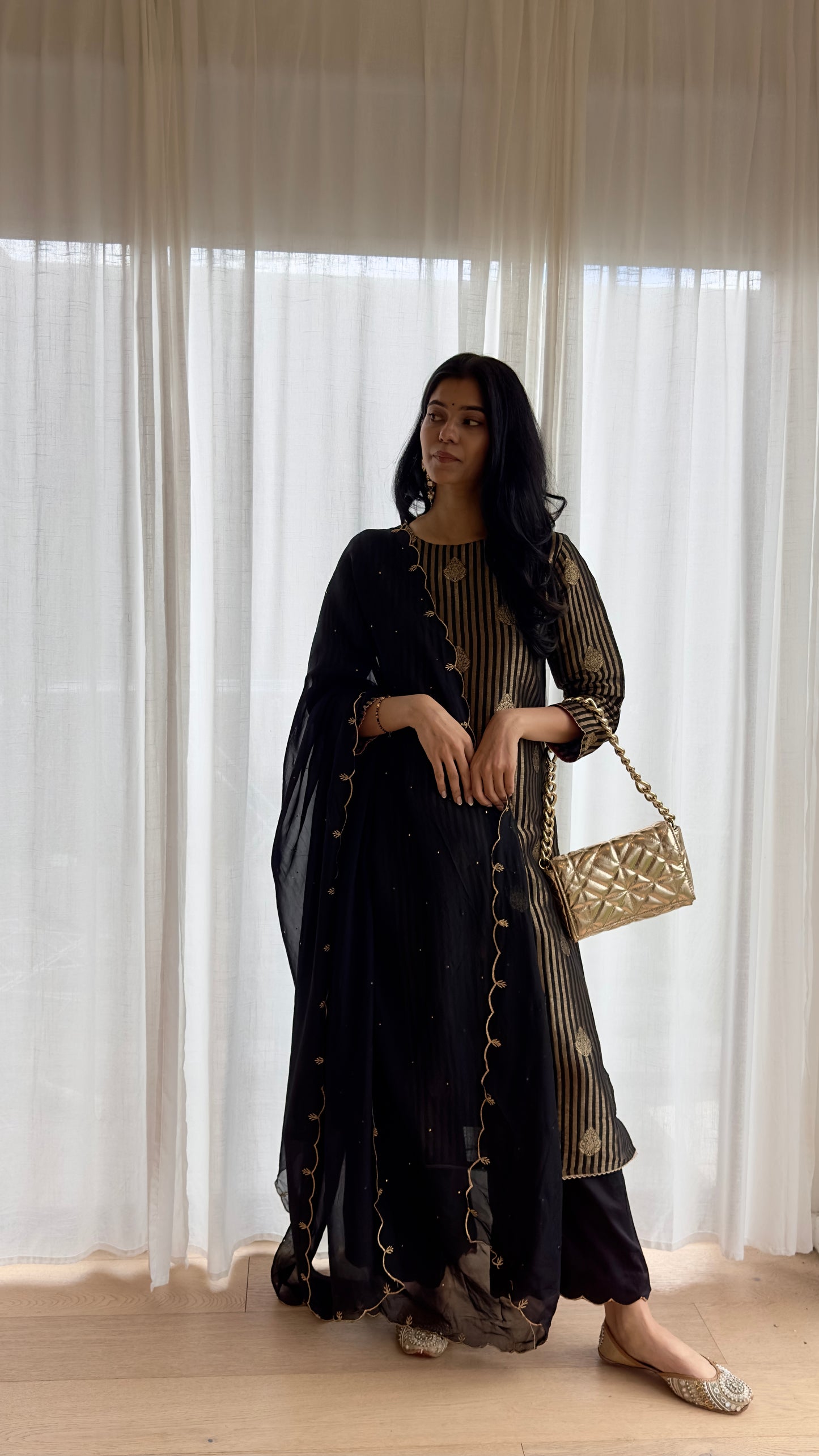 ELIANA BLACK SUIT - SET OF 3 - Premium Suits from Chaand + Bali - Just $149! Shop now at Chaandbali