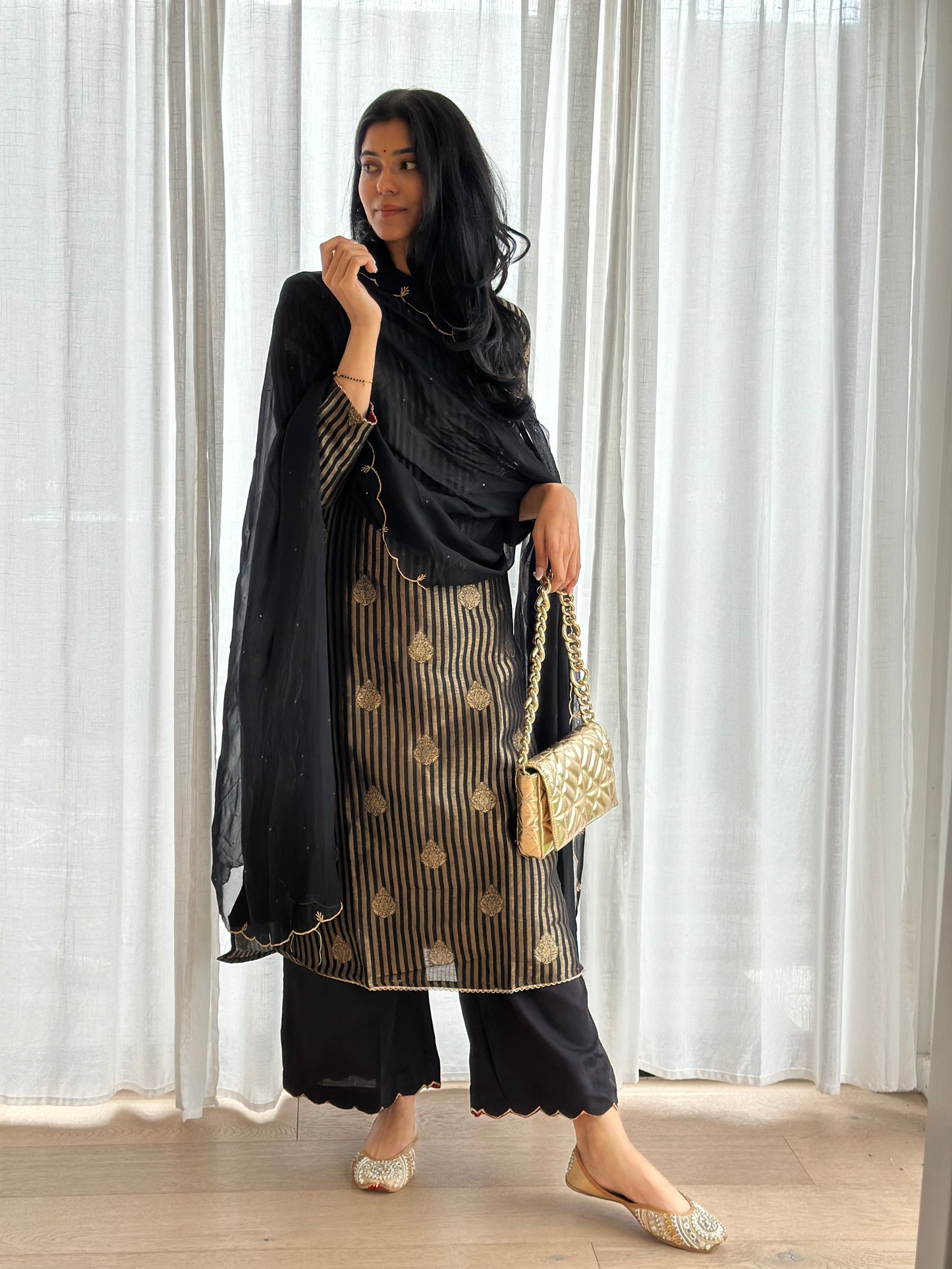 ELIANA BLACK SUIT - SET OF 3 - Premium Suits from Chaand + Bali - Just $149! Shop now at Chaandbali