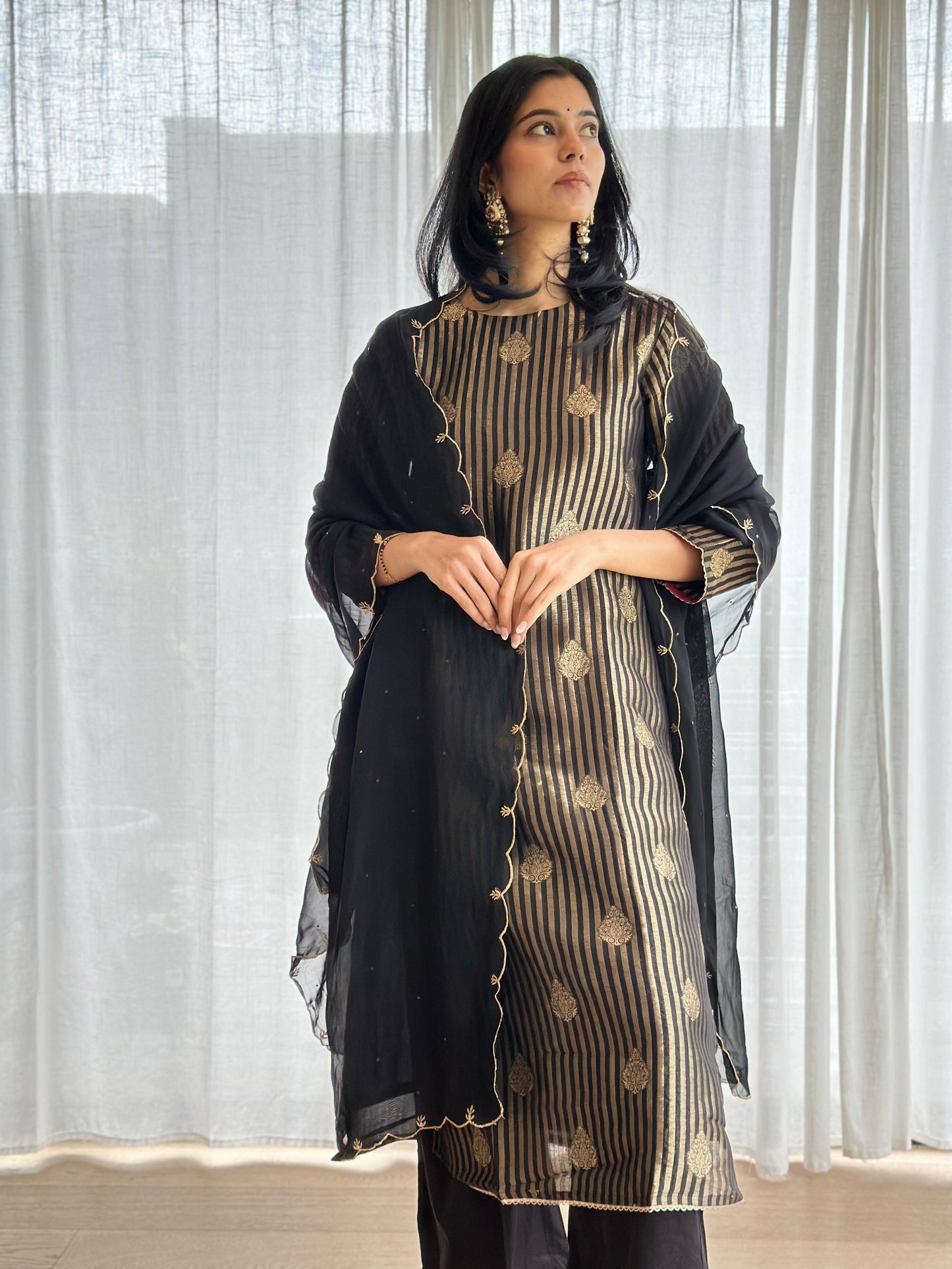ELIANA BLACK SUIT - SET OF 3 - Premium Suits from Chaand + Bali - Just $149! Shop now at Chaandbali
