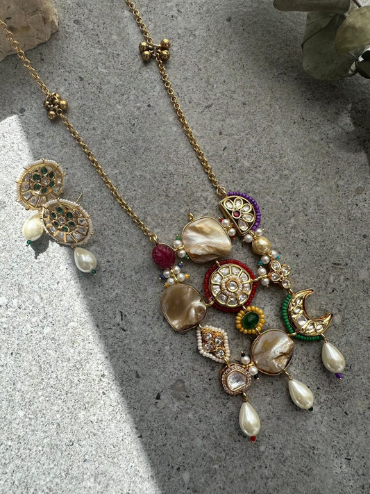 ARTHA LONG NECKLACE SET - Premium Necklace from Chaand + Bali - Just $119! Shop now at Chaandbali