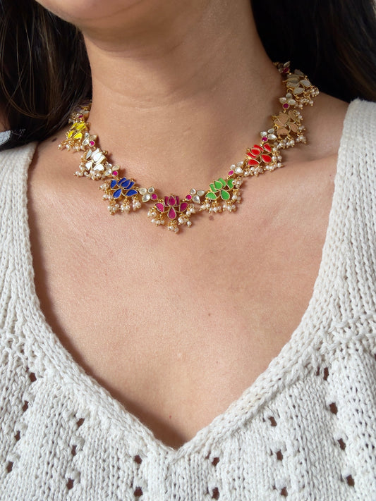 LOTUS NECKLACE SET - Premium Necklace from Chaand + Bali - Just $129! Shop now at Chaandbali