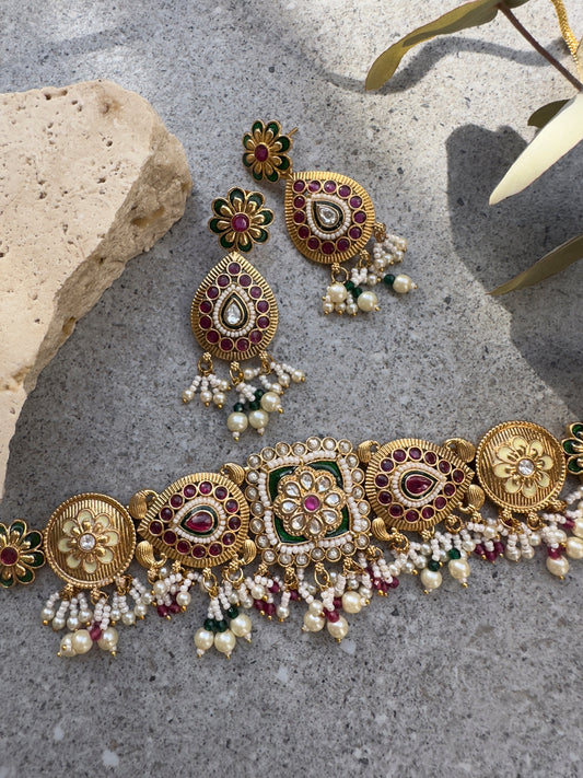 KEYA CHOKER SET - Premium Necklace from Chaand + Bali - Just $89! Shop now at Chaandbali