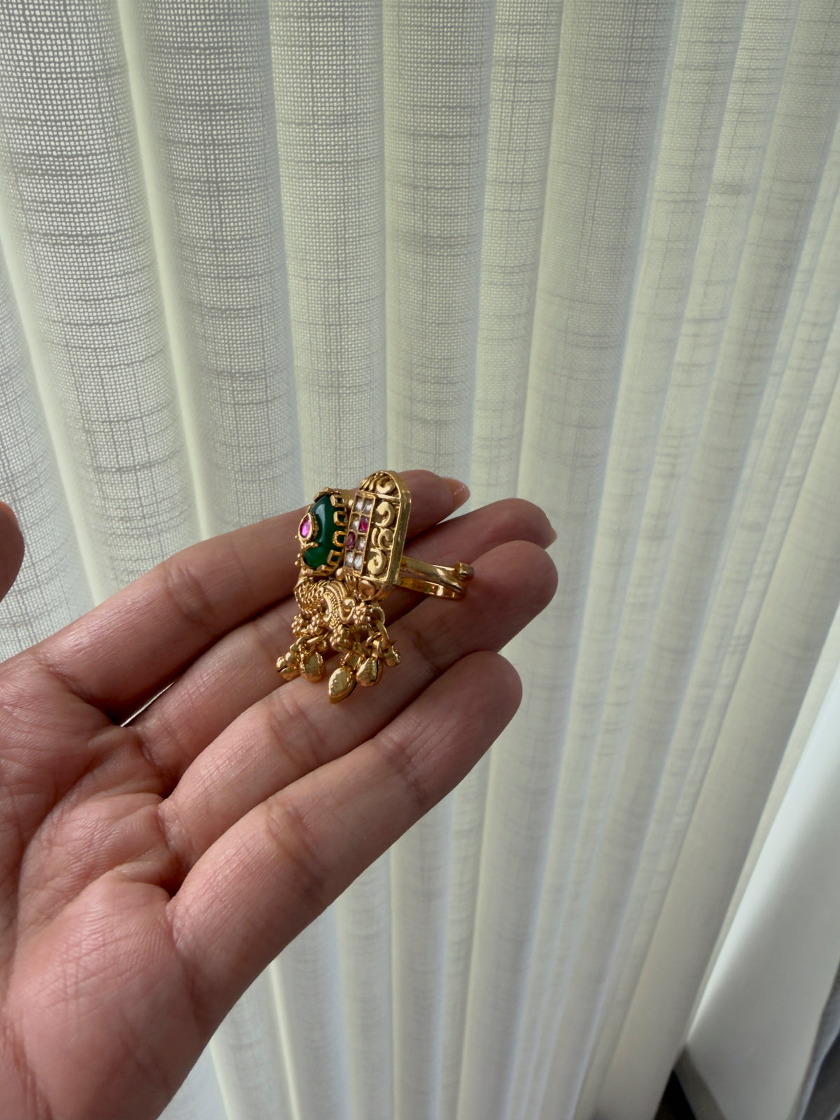 RIHI PEACOCK ADJUSTABLE RING