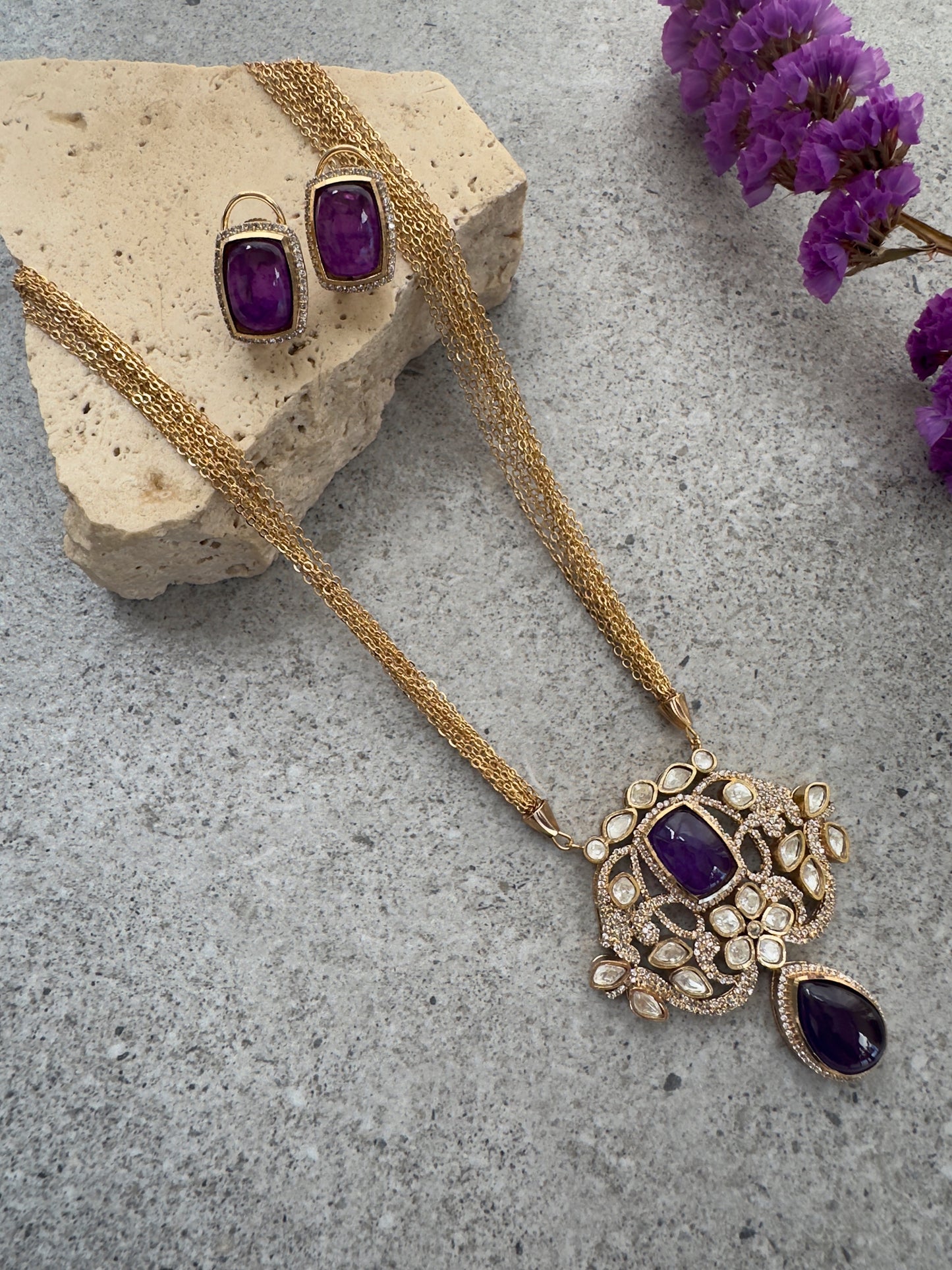 MAISIE LONG CHAIN SET - Premium Necklace from Chaand + Bali - Just $75! Shop now at Chaandbali