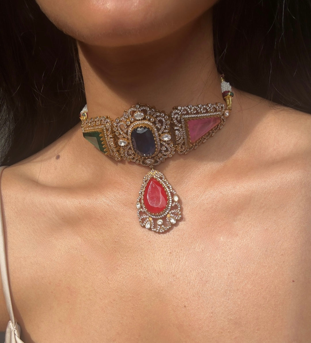 NERINA CHOKER SET - Premium Necklace from Chaand + Bali - Just $149! Shop now at Chaandbali