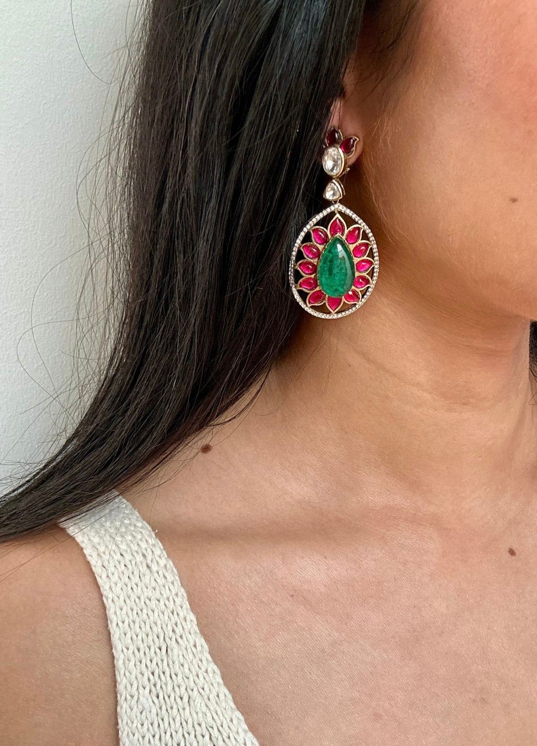 LOTUS EARRINGS - Premium Earrings from Chaand + Bali - Just $65! Shop now at Chaandbali