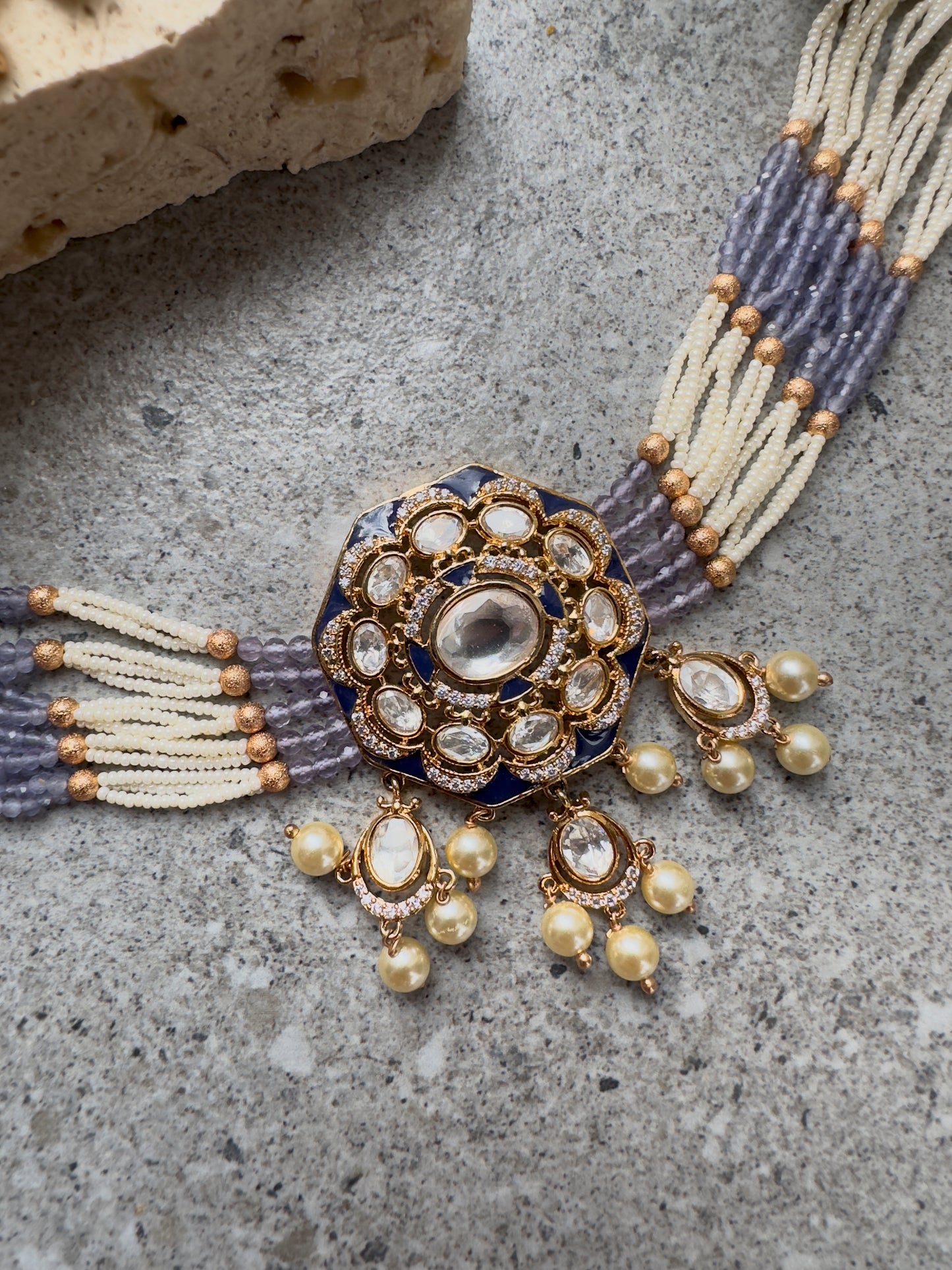 VIOLET CHOKER SET - Premium Necklace from Chaand + Bali - Just $99! Shop now at Chaandbali