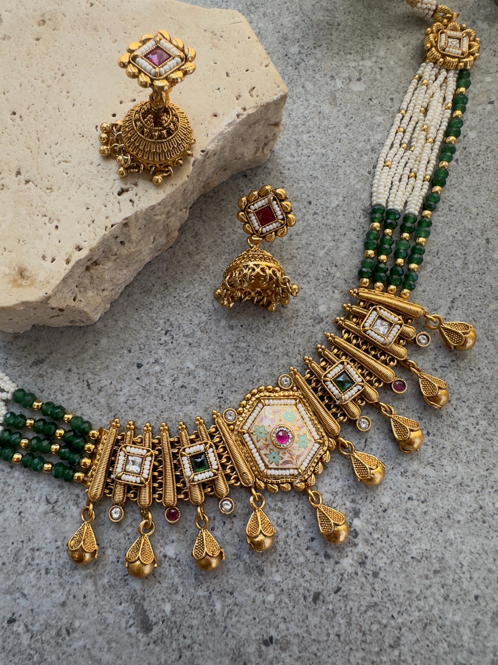 AAFIA CHOKER SET - Premium  from Chaandbali - Just $75! Shop now at Chaandbali