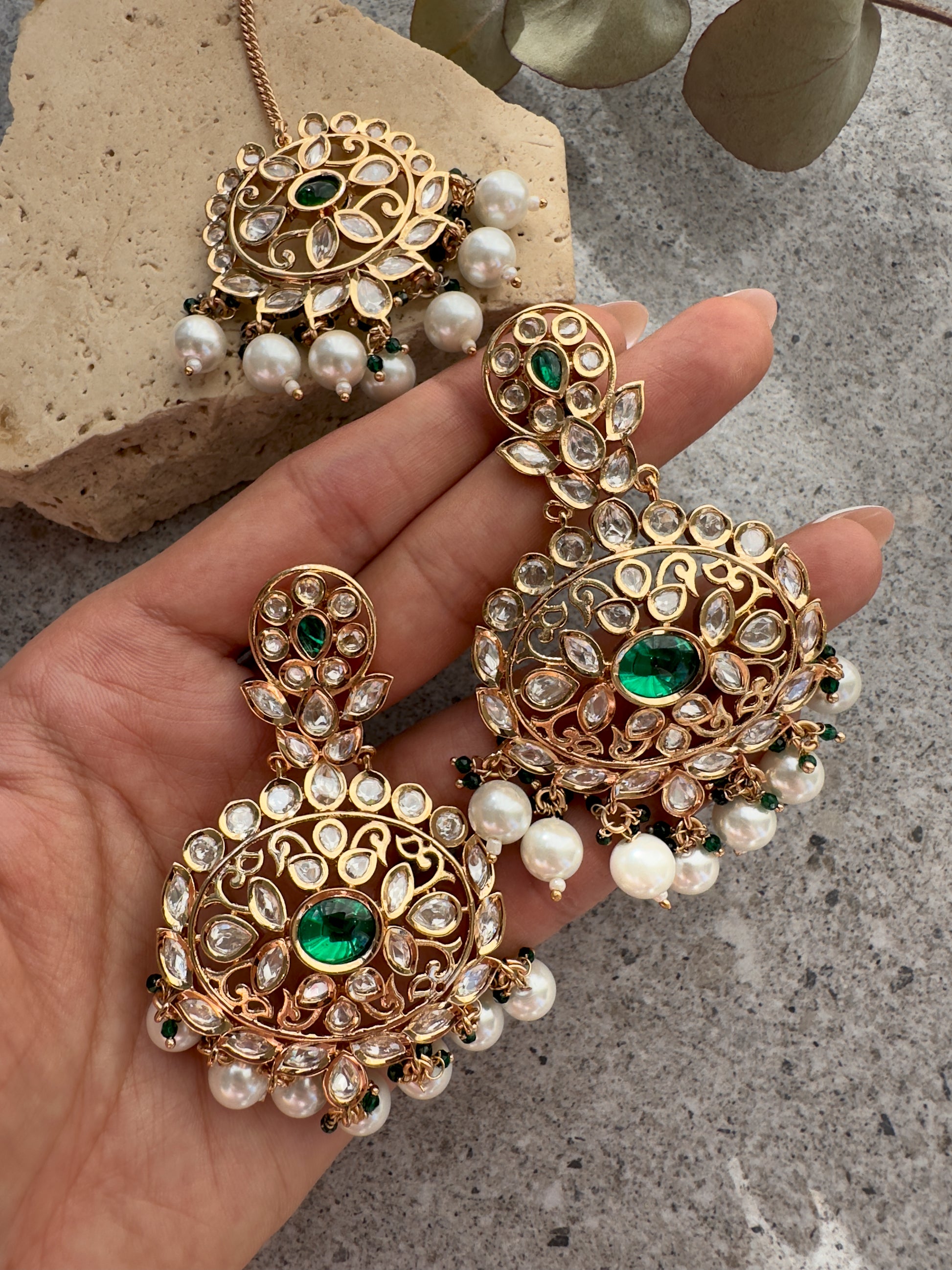 BELLA TIKKA SET - Premium Earrings from Chaand + Bali - Just $79! Shop now at Chaandbali