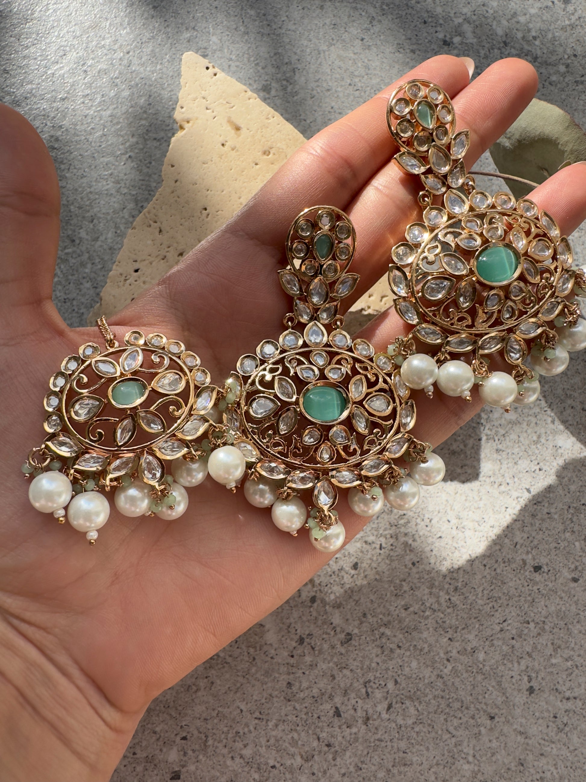 BELLA TIKKA SET - Premium Earrings from Chaand + Bali - Just $79! Shop now at Chaandbali