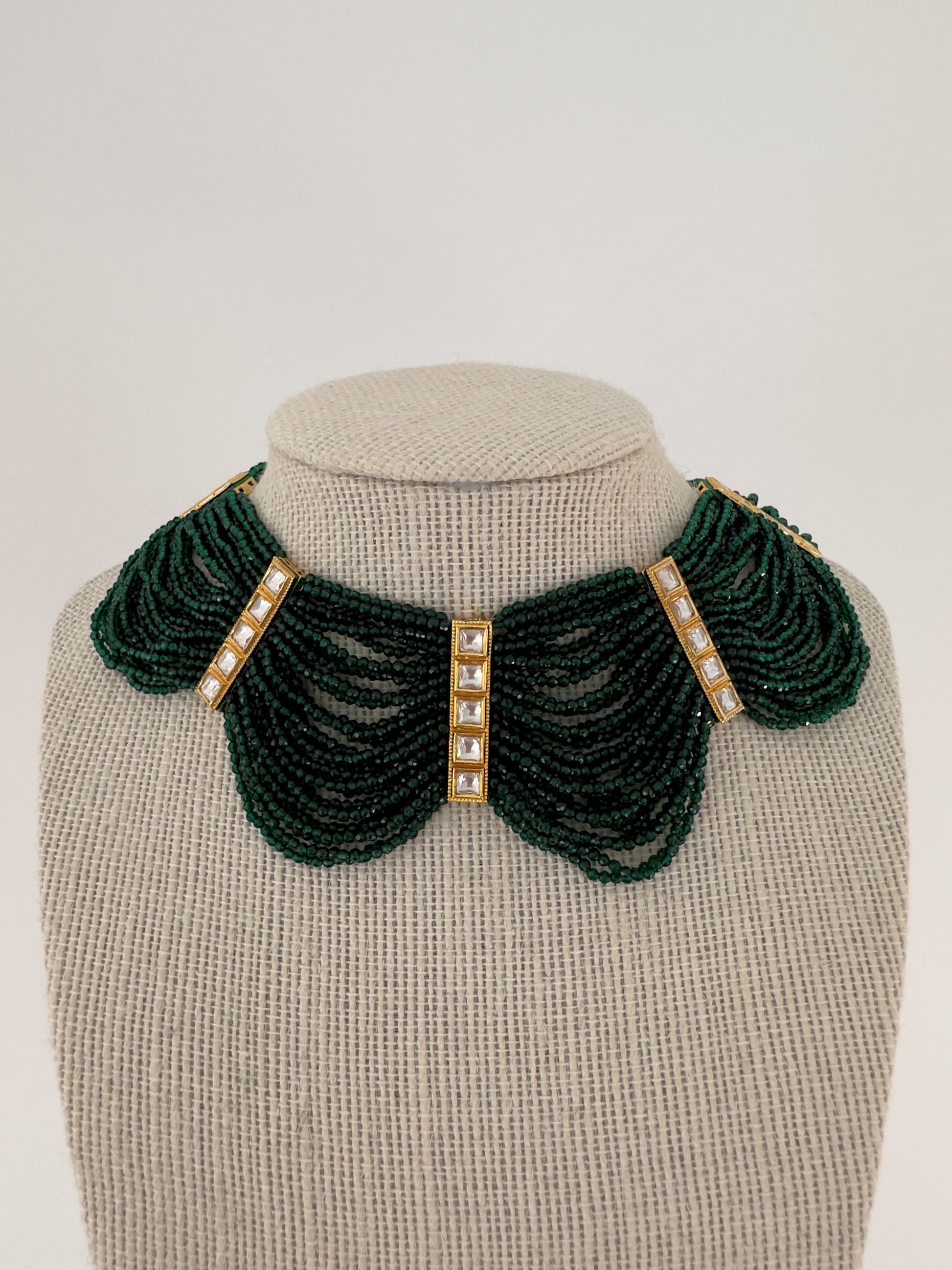 ELLA GREEN CHOKER SET - Premium Necklace from Chaand + Bali - Just $135! Shop now at Chaandbali