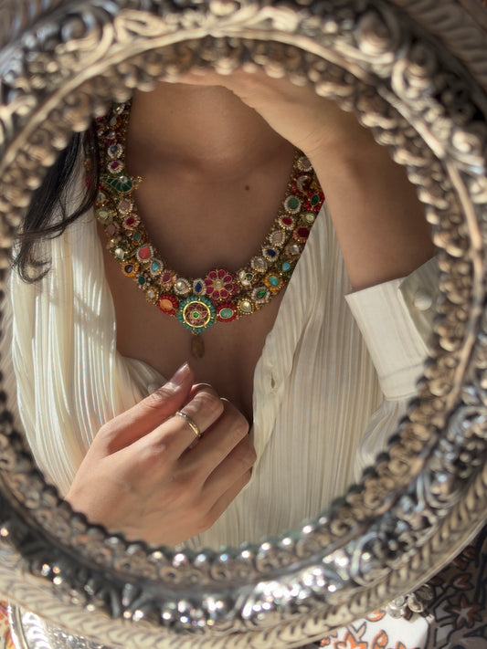 SHEESH MAHAL BLOOM NECKLACE SET