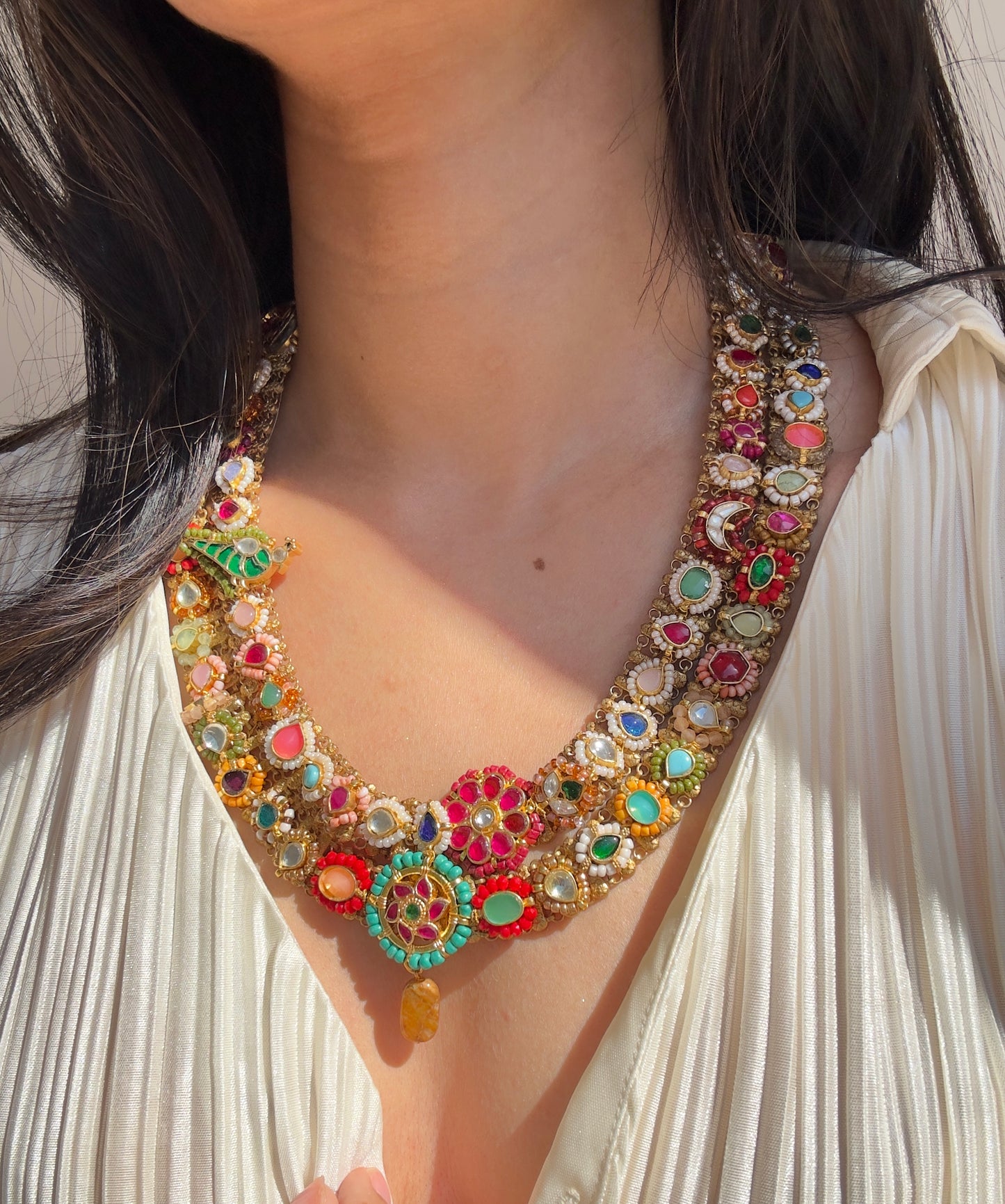SHEESH MAHAL BLOOM NECKLACE SET