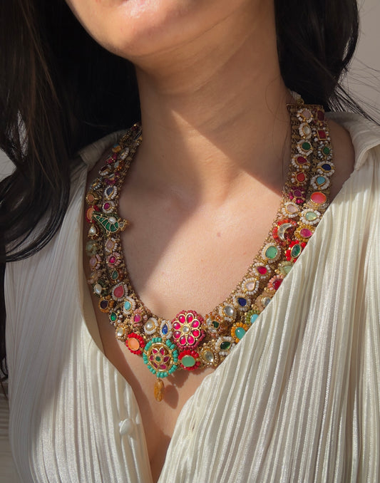 SHEESH MAHAL BLOOM NECKLACE SET