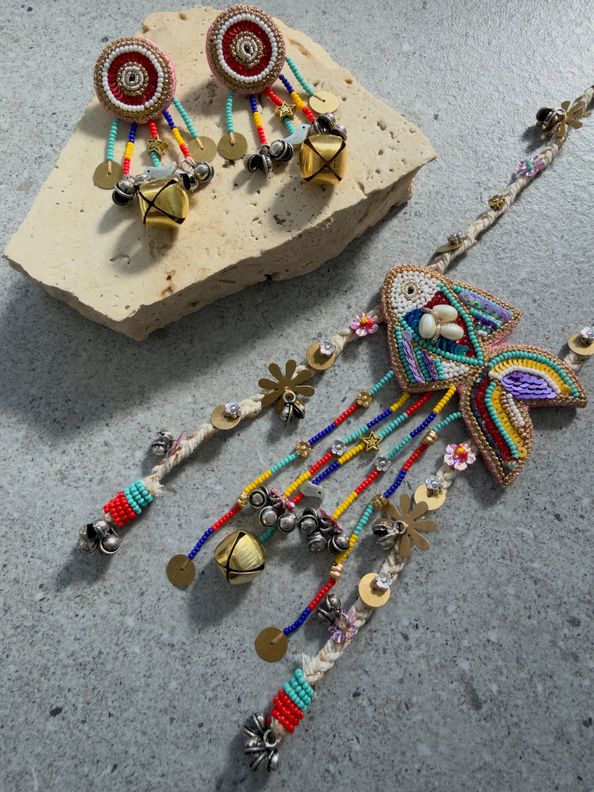 MATSYA CHARM NECKLACE WITH EARRINGS