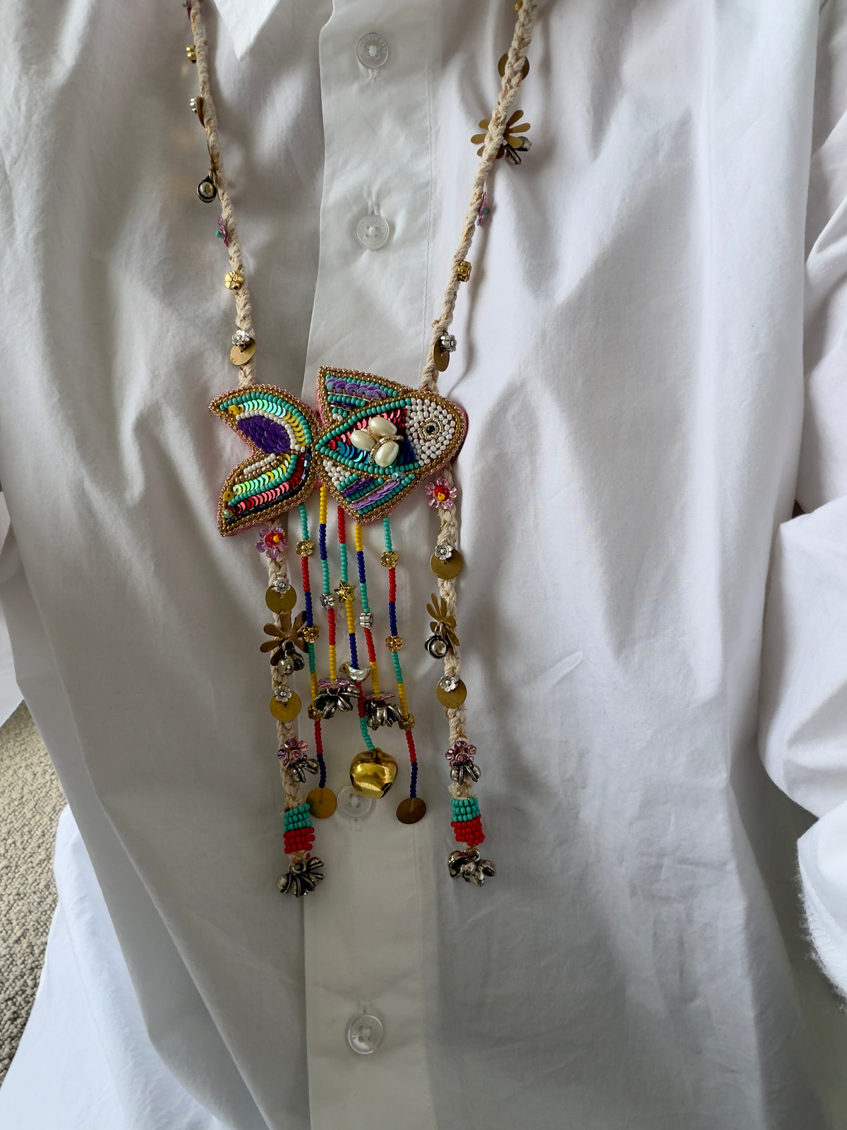 MATSYA CHARM NECKLACE WITH EARRINGS