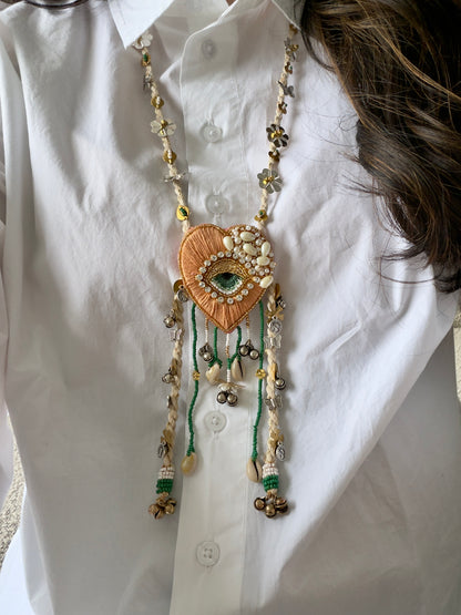 LOVE AT FIRST CHARM NECKLACE WITH EARRINGS