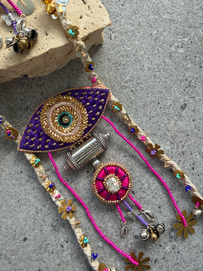 LIORA EVIL EYE NECKLACE WITH EARRINGS