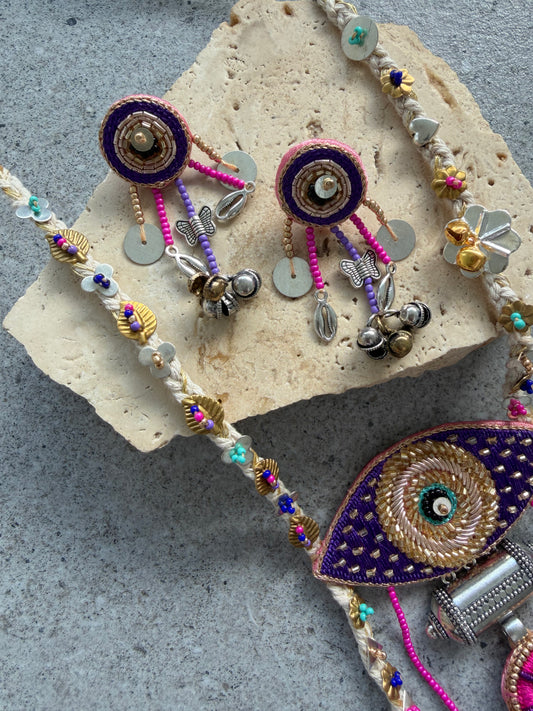 LIORA EVIL EYE NECKLACE WITH EARRINGS