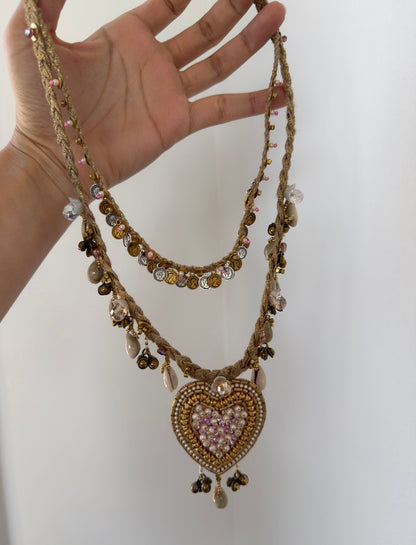 PRETTY LITTLE HEART NECKLACE WITH EARRINGS