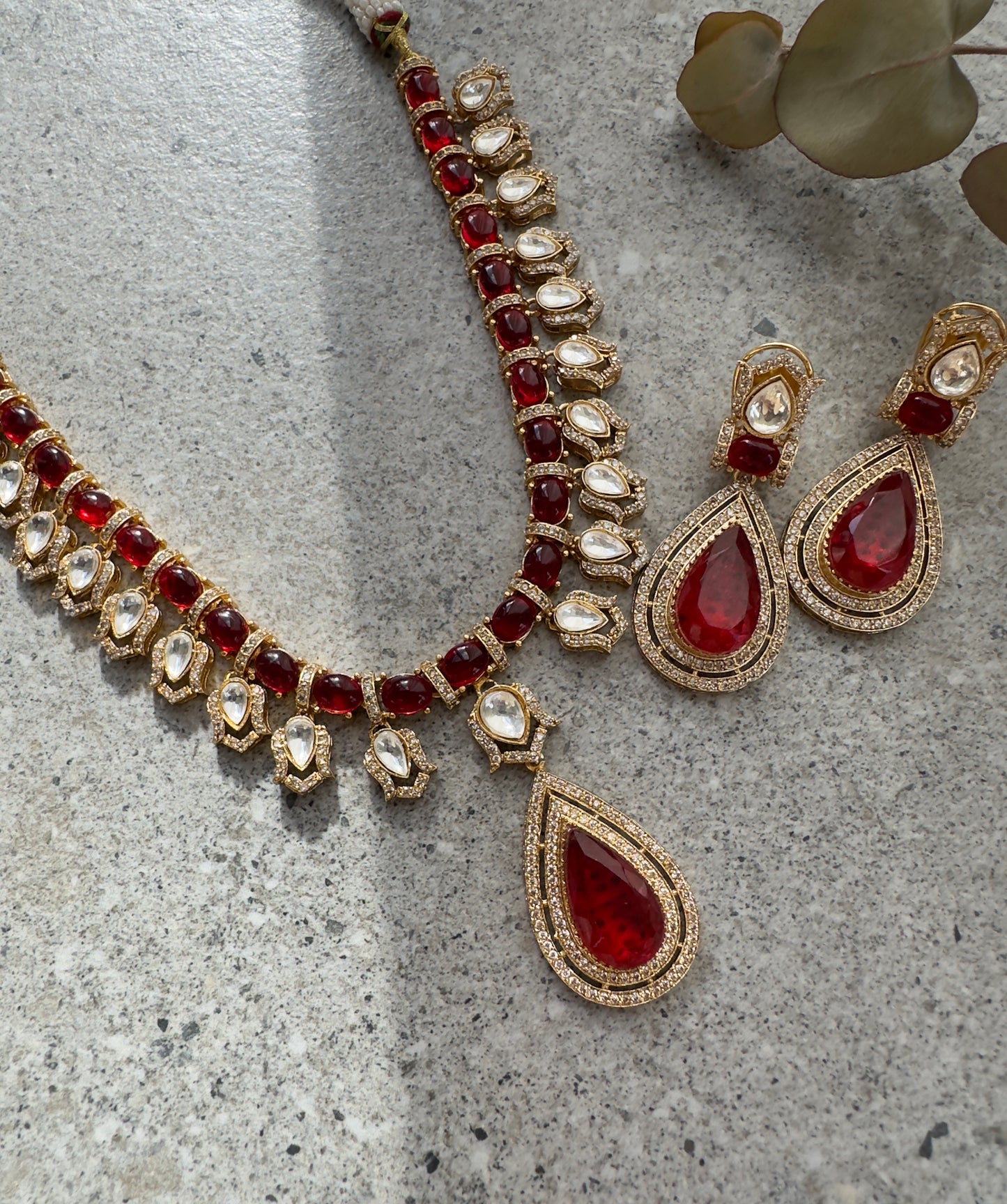 RUBY NECKLACE SET - Premium Necklace from Chaand + Bali - Just $149! Shop now at Chaandbali