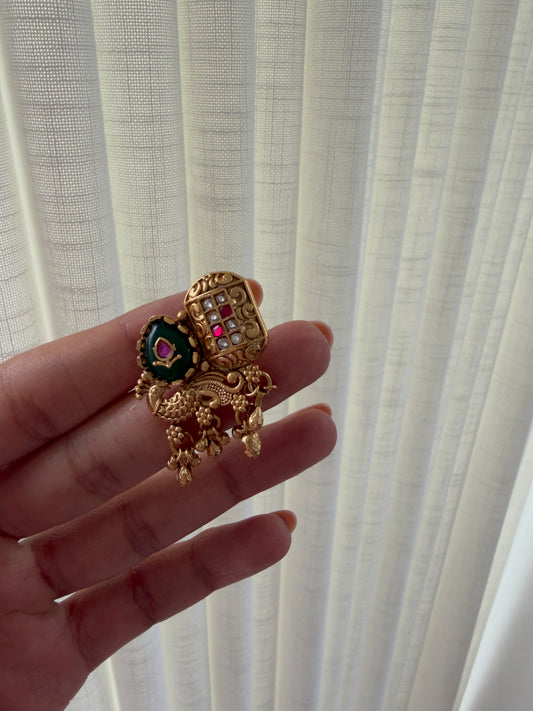 RIHI PEACOCK ADJUSTABLE RING