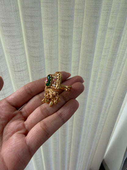 RIHI PEACOCK ADJUSTABLE RING