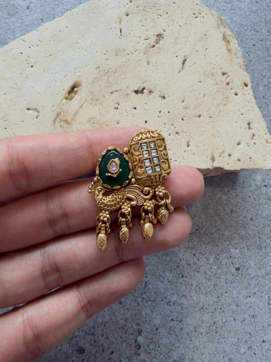 RIHI PEACOCK ADJUSTABLE RING