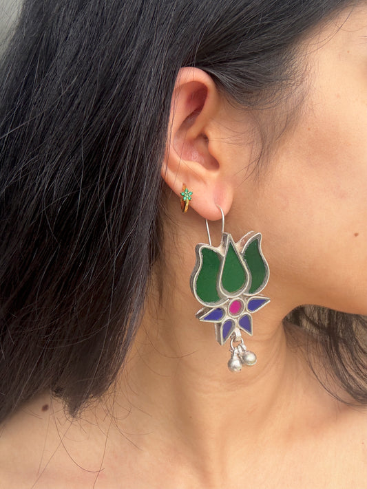 LOTUS DROP EARRINGS