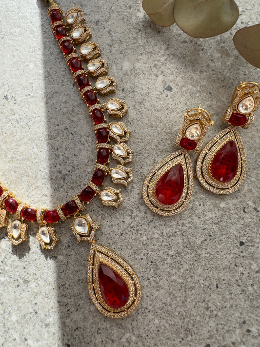 RUBY NECKLACE SET - Premium Necklace from Chaand + Bali - Just $149! Shop now at Chaandbali